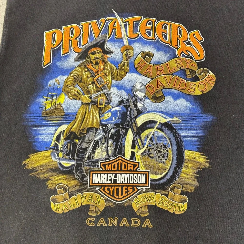 90s Vintage Harley Davidson Graphic Tee Mens Large Sleeveless Canada Polar Bear